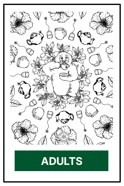 Adult panda coloring book - version 2